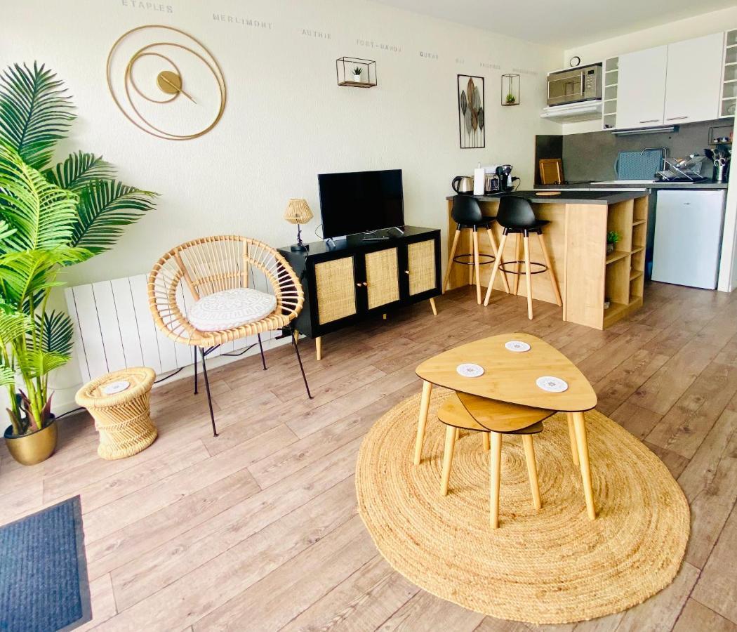 Studio Entre Mer Et Dunes Avec Balcon Vue Laterale Mer 50M Plage Pour 3 Pers Wifi Menage Compris Fort-Mahon-Plage Extérieur photo